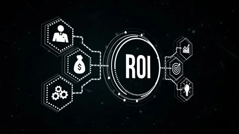 Internet, business, Technology and network concept. ROI Return on investment  스톡 동영상 165205542