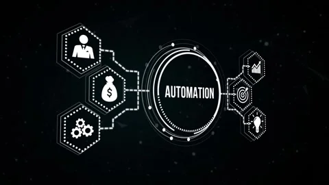 Internet, business, Technology and network concept. Automation Software conce Stock Footage 165205581