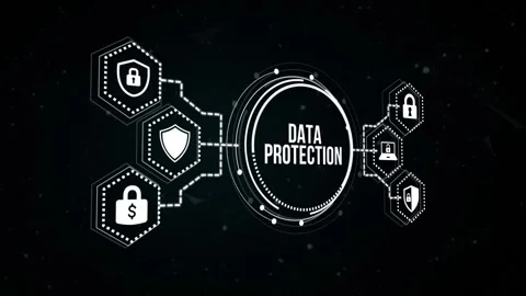Internet, business, Technology and network concept. Cyber security data prote Video stock 165205912