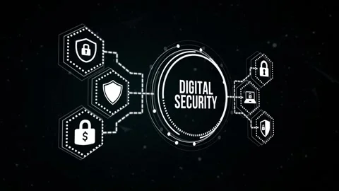 Internet, business, Technology and network concept. Cyber security data prote Stock Footage 165205970