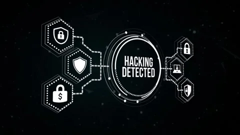 Internet, business, Technology and network concept. Cyber security data prote Stock Footage 165205992