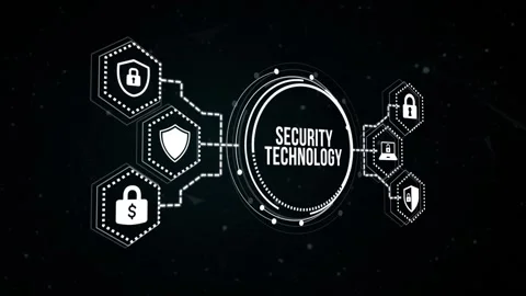 Internet, business, Technology and network concept. Cyber security data prote Stock Footage 165206016