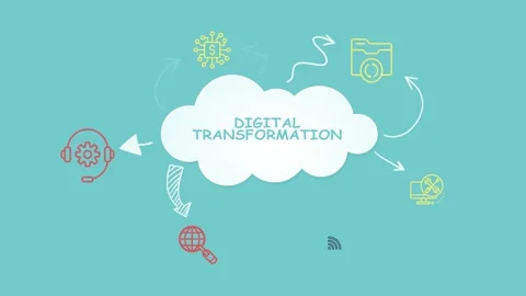 Internet, business, Technology and network concept.Concept of digitization of Stock Footage 165663039
