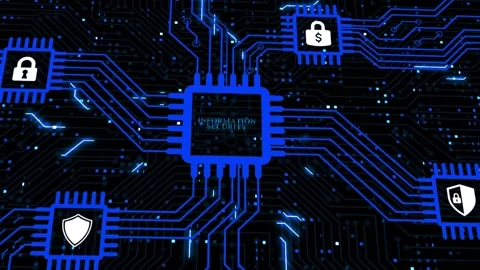 Internet, business, Technology and network concept. Cyber security data prote Video stock 167000847
