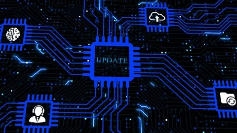 Internet, business, Technology and network concept. Update software computer  스톡 동영상 167000953