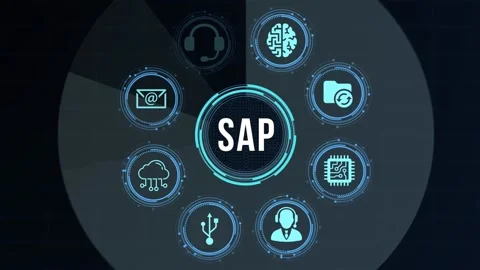 Internet, business, Technology and network concept. SAP System Software Autom Stock Footage 167935716