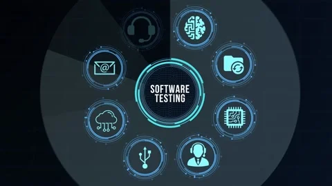 Internet, business, Technology and network concept. Inscription SOFTWARE TEST Stock Footage 167935795