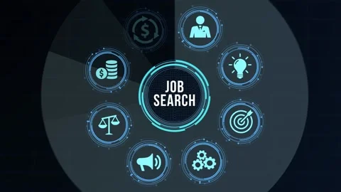 Internet, business, Technology and network concept.Job Search human resources Video stock 167936001