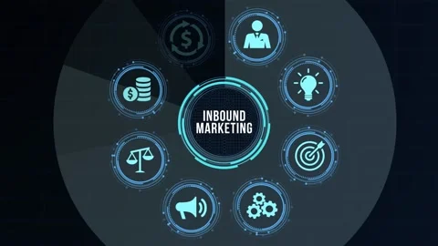 Internet, business, Technology and network concept. Inbound marketing. Virtua Vídeo Stock 167936379