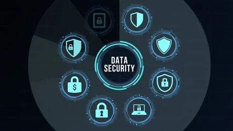 Internet, business, Technology and network concept. Cyber security data prote Stock Footage 167936489