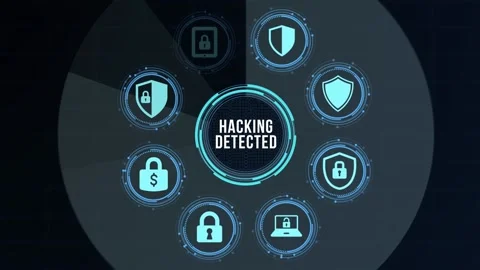 Internet, business, Technology and network concept. Cyber security data prote Stock Footage 167936579
