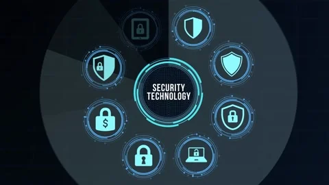 Internet, business, Technology and network concept. Cyber security data prote Vídeo Stock 167936598