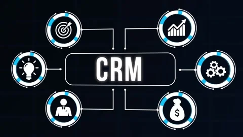 Internet, business, Technology and network concept.CRM Customer Relationship  Stock Footage 168414389