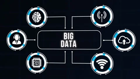 Internet, business, Technology and network concept. Big Data Internet Informa Video stock 168414556