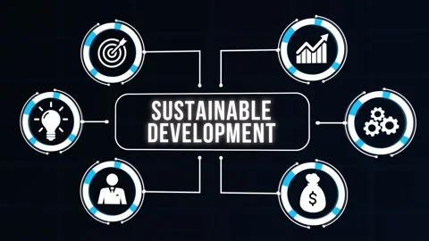 Internet, business, Technology and network concept. SUSTAINABLE DEVELOPMENT i Vídeo Stock 168414685