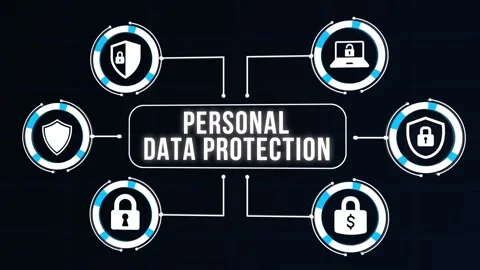Internet, business, Technology and network concept. Cyber security data prote Stock Footage 168414733