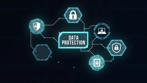 Internet, business, Technology and network concept. Cyber security data prote Stock Footage 169699305