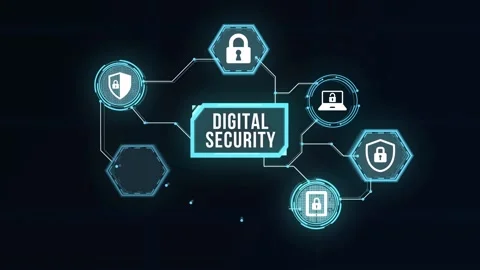 Internet, business, Technology and network concept. Cyber security data prote Video stock 169699328