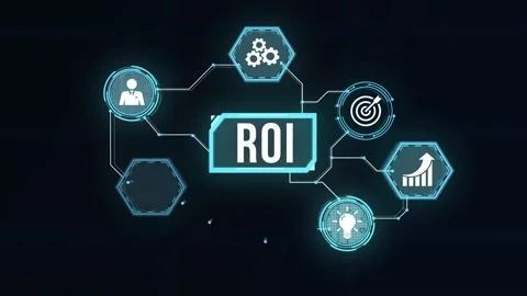Internet, business, Technology and network concept. ROI Return on investment  Stock Footage 169699406
