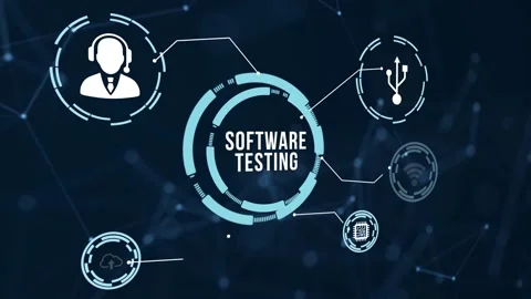 Internet, business, Technology and network concept. Inscription SOFTWARE TEST Stock Footage 190851336