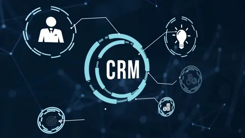 Internet, business, Technology and network concept.CRM Customer Relationship  Stock Footage 190851414