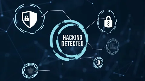 Internet, business, Technology and network concept. Cyber security data prote Stock Footage 190852140