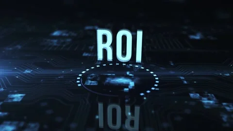 Internet, business, Technology and network concept. ROI Return on investment  Stock Footage 196709052
