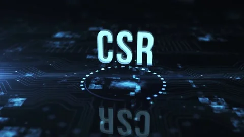 Internet, business, Technology and network concept. CSR abbreviation, modern  Stock Footage 196709074