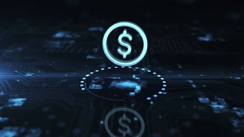 Internet, business, Technology and network concept. Dollar Currency Business. Stock Footage 196709090
