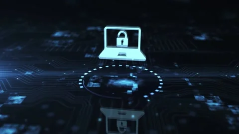 Internet, business, Technology and network concept. Cyber security data prote Video stock 196709114