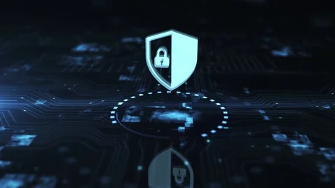 Internet, business, Technology and network concept. Cyber security data prote Stock Footage 196709116