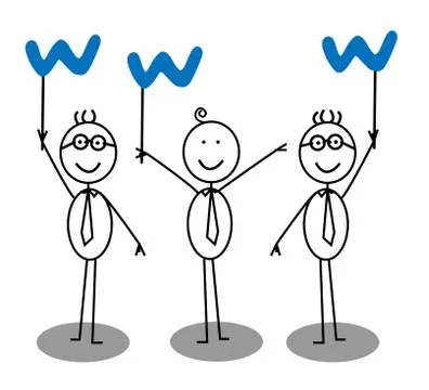 Internet Businessman Group Stock Illustration
