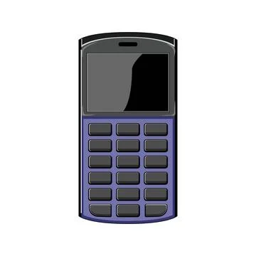 Internet button phone cartoon vector illustration 스톡 일러스트