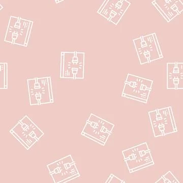 Internet cable disonnected line seamless pattern Stock Illustration