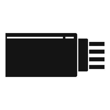 Internet cable icon, simple style Illustrazione stock