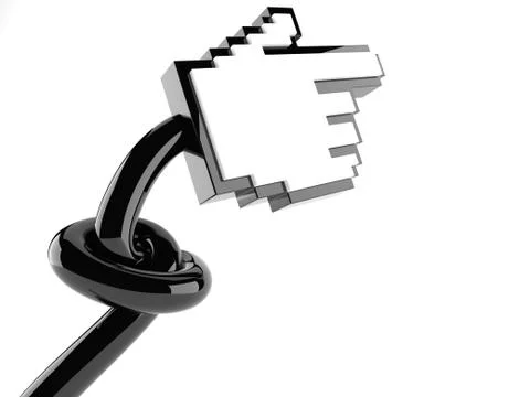 Internet cable with knot Stock Illustration