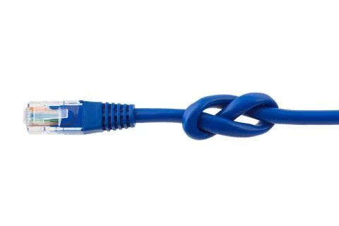 Internet cable with knot Stock Photos