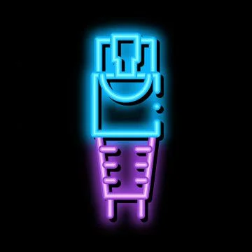 Internet cable neon glow icon illustration Stock Illustration