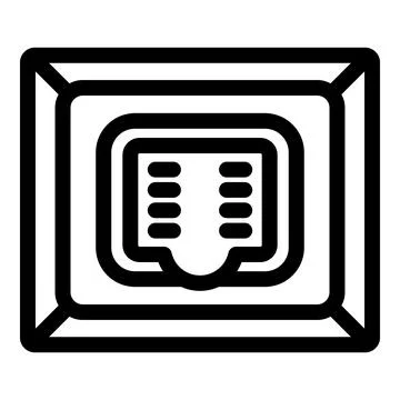 Internet cable providing high speed connection into squared outlet Stock Illustration