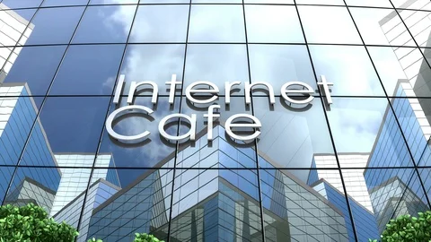 Internet Cafe Glass Building Cloudy Time Stock Video Pond5