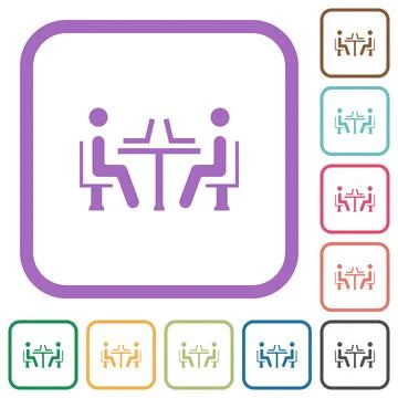 Internet cafe simple icons Stock Illustration