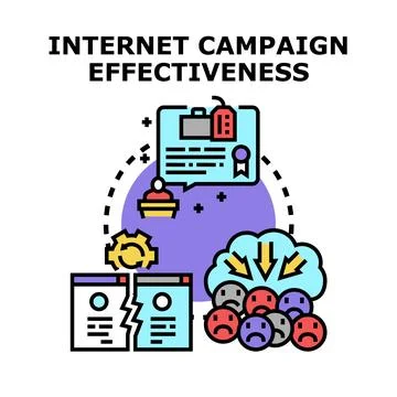 Internet campaign effectiveness measuring strategy Stock Illustration