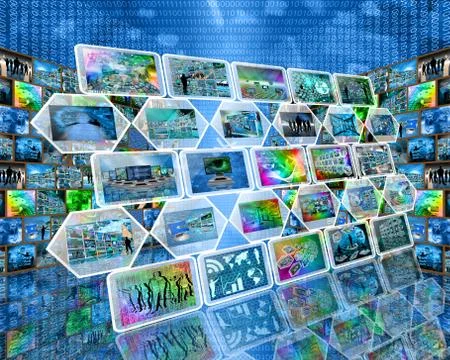 Internet cell interface 스톡 일러스트