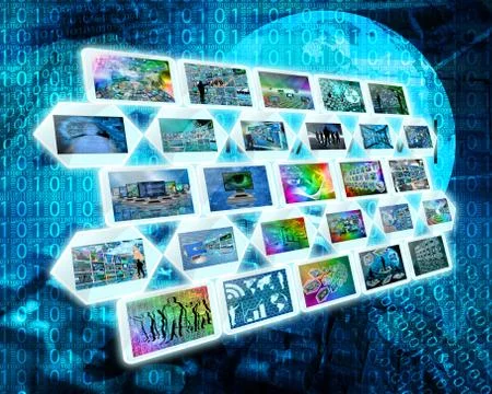 Internet cell interface 库存插图