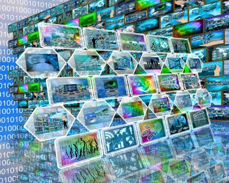 Internet cell interface 库存插图