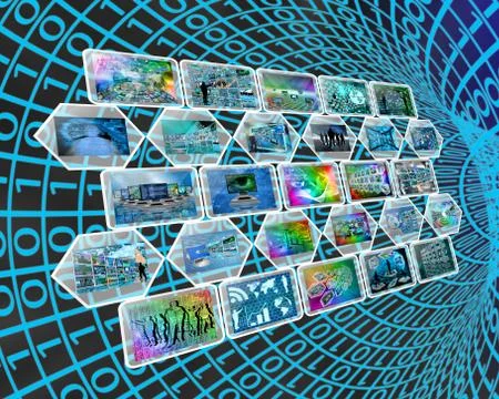 Internet cell interface Stock Illustration