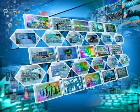 Internet cell interface 스톡 일러스트