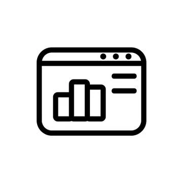 Internet chart icon vector. Isolated contour symbol illustration 스톡 일러스트