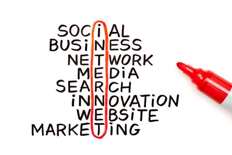 Internet chart with red marker Stock Photos