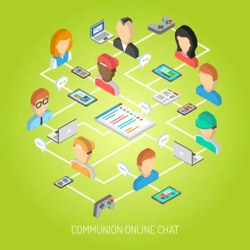 Internet Chat Concept Illustrazione stock